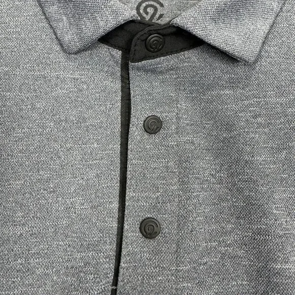Champion Polo Snap Button Collar Gray Sport Athletic Shirt Mens Size Large - Picture 4 of 12